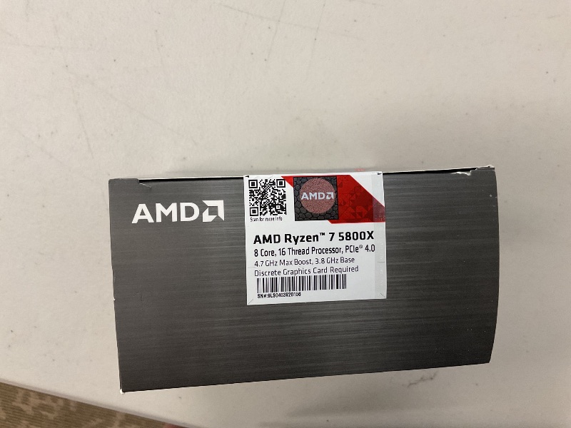 Photo 1 of AMD Ryzen 7 5800X 8-core, 16-thread unlocked desktop processor