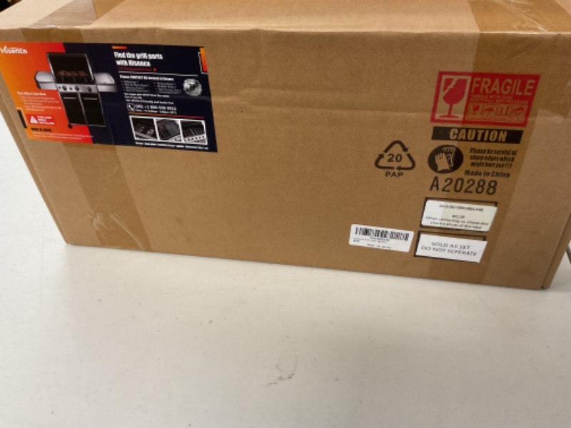 Photo 1 of Hisencn Grill Replacement Parts for Dyna Glo DGH474CRP DGH483CRP DGH485CRP 5 Burner, DGH450CRP 4 Burner, and DGH373CRP 3 Burner Grills, Porcelain Steel Heat Tent Heat Plates Stainless Steel Burners