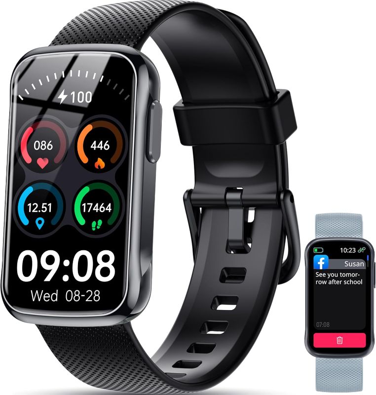 Photo 1 of Smart Watch for Men Women with 24 Sport Modes, Fitness Tracker 1.47" Smartwatch with Heart Rate/SpO2/Sleep Monitor, Step Counter Activity Pedometer with IP68 Waterproof for iOS Android