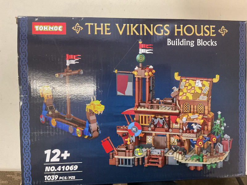 Photo 1 of Driveplexpro Viking Pirate Ship Building Blocks, Viking-Themed Building Set House & Ship Model Kit, Classic Toys Creative Construction Toy for Ages 12+, Ideal Gift for Collectors, 1039 Pcs