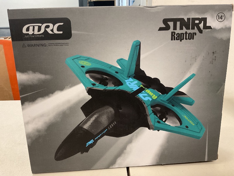 Photo 1 of 4DRC V17 Foam Remote Control Airplanes Rc Planes for Kids Adults 4-7 8-16, Remote Control Planes Fighter Jet with Light, 360° Flip Fighter Jet Toy, Gravity Sensing, Stunt Roll, Gifts for Kids Boys