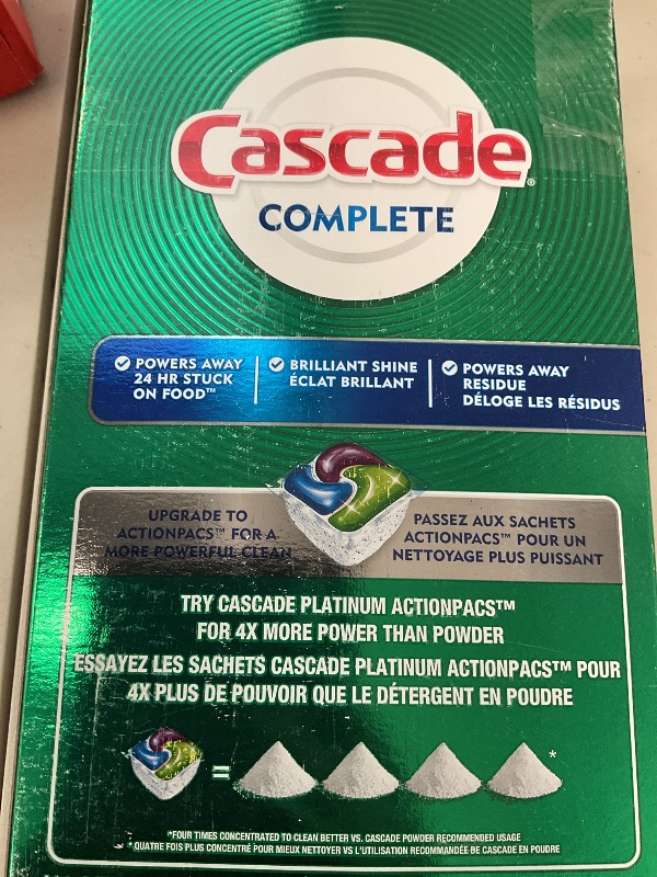 Photo 1 of Cascade Complete Powder Dishwasher Detergent, Fresh Scent, 75 oz, White