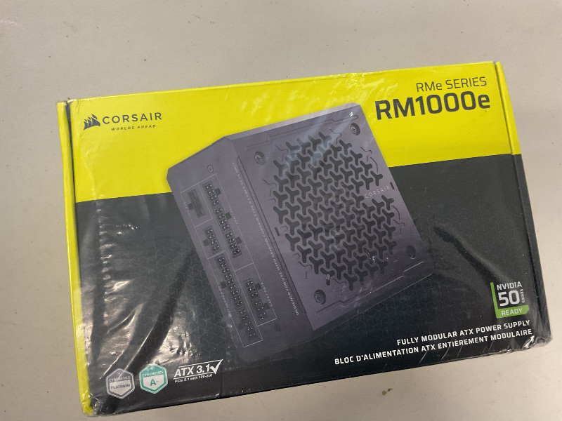 Photo 1 of CORSAIR RM1000e (2025) Fully Modular Low-Noise ATX Power Supply with 12V-2x6 Cable – ATX 3.1 & PCIe 5.1 Compliant, Cybenetics Gold Efficiency, 105°C-Rated Capacitors, Modern Standby Mode – Black