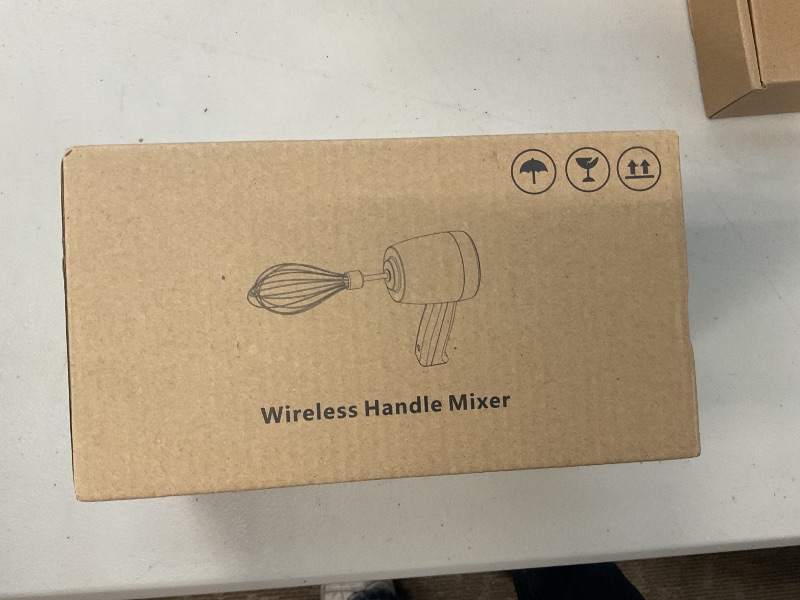 Photo 1 of Portable Wireless Hand Mixer, USB Rechargable Handheld Egg Beater with 2 Detachable Stir Whisks, 5 Speed Modes, Mini Cordless Helper for Kitchen Baking and Cooking