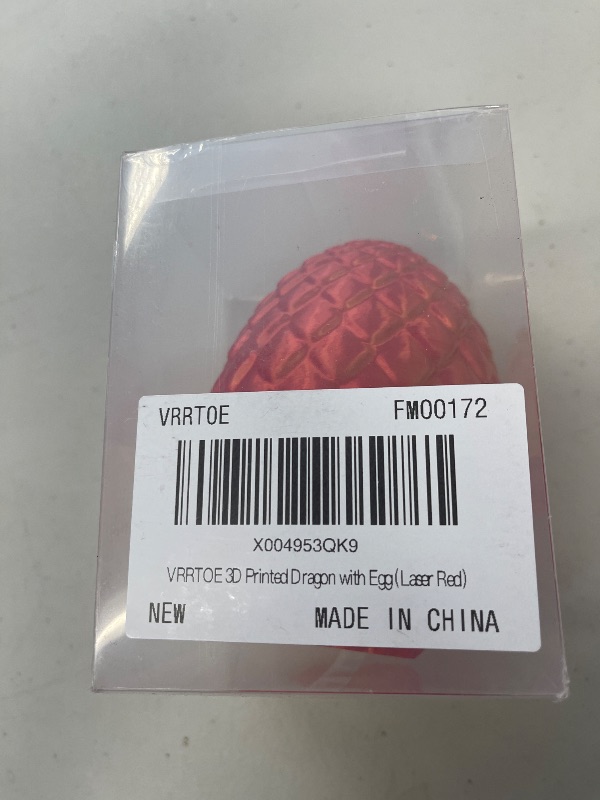 Photo 1 of VRRTOE 3D Printed Dragon,Dragon Eggs with Dragon Inside,Articulated Crystal Dragon Toys for Kids Home Decor, Executive Dragon Fidget Desk Toys (Lser Red)