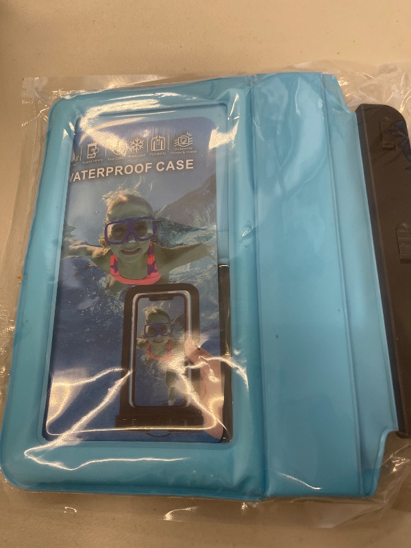 Photo 1 of JOTO Large Floating Waterproof Phone Pouch with Adjustable Waist Strap, Water Proof Fanny Pack Dry Bag Wallet for Cellphone Passport Watch and Valuables, Beach Essential for Swimming Snorkeling -Blue