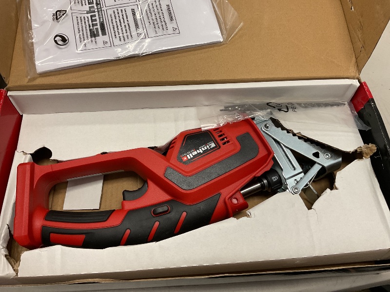 Photo 1 of Einhell GE-GS Power X-Change 18-Volt Cordless 6-Inch 2,800-RPM Tree Pruning Saw, 3.5-Inch Cutting Diameter, w/ Branch Jaw Safety Clamp, Rubber Grip, Tool Only (Battery and Charger Not Included)