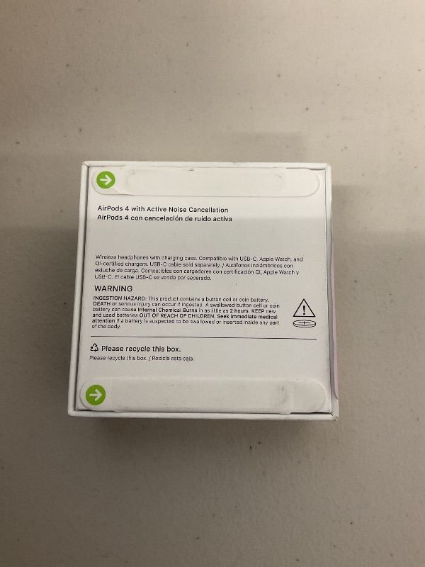 Photo 1 of Apple AirPods 4 Wireless Earbuds, Bluetooth Headphones, with Active Noise Cancellation, Adaptive Audio, Transparency Mode, Personalized Spatial Audio, USB-C Charging Case, Wireless Charging, H2 Chip