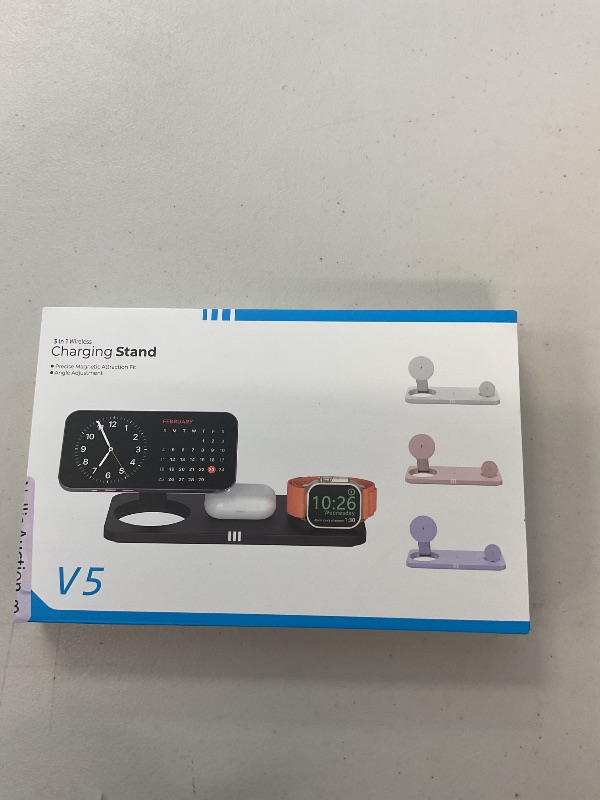 Photo 1 of 3 in 1 Wireless Charging Station for Apple Dvices,15W Fast Magnetic Charger, Foldable Travel Mag-Safe Charger Stand for iPhone 16/15/14/13/12 Pro Max Plus, iWatch S10/Ultra - S2, AirPods 4/Pro/3/2