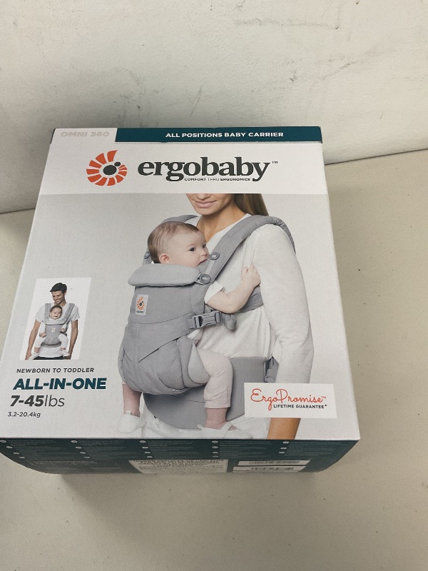 Photo 1 of Ergobaby Omni Classic (formerly OMNI 360) All-Position Baby Carrier for Newborn to Toddler with Lumbar Support, 7-45 Pounds, Pearl Grey, One Size