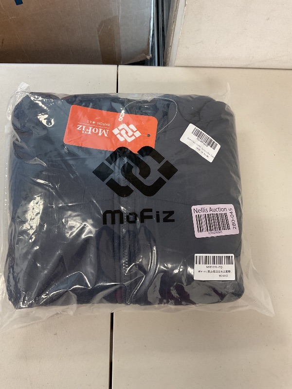 Photo 1 of MoFiz Mens Running Hybrid Fleece Jackets Lightweight Puffy Hiking Down Jacket Warm Winter Thermal Full Zip Hood Insulated Puffy Coat Outwear Navy Blue Large