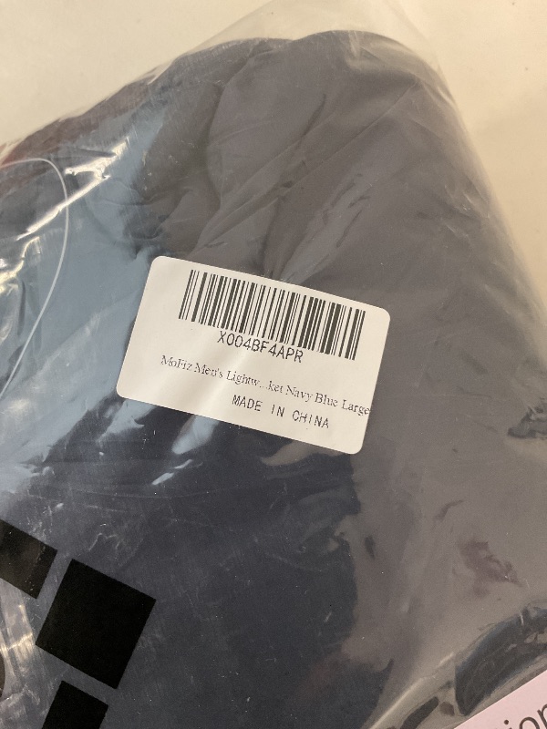 Photo 1 of MoFiz Mens Running Hybrid Fleece Jackets Lightweight Puffy Hiking Down Jacket Warm Winter Thermal Full Zip Hood Insulated Puffy Coat Outwear Navy Blue Large