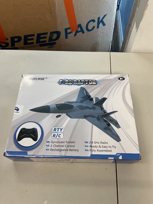 Photo 1 of HAWK'S WORK 2 CH RC Airplane, F-22 Plane Ready to Fly, 2.4GHz Remote Control, Easy to Fly RC Glider for Kids & Beginners