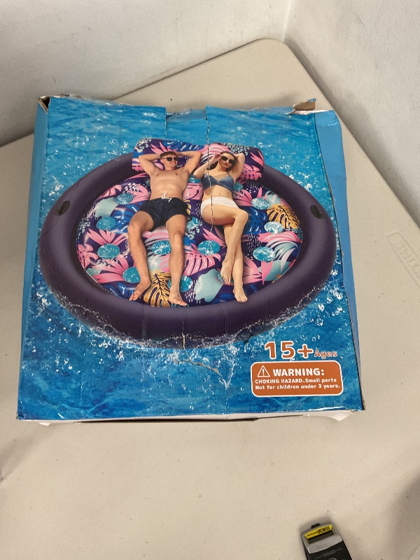 Photo 1 of Pool Floats Adult Heavy Duty, OKSUWATER 73" x 73" Inflatable Pool Float Size with Removable Pillow & Grad Handles, Cooling Floaties Bed for Summertime Pool, Water, Lake, Beach, Outdoor Summer Party