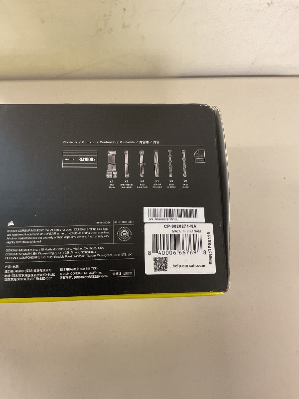Photo 1 of CORSAIR RM1000x Fully Modular Low-Noise ATX Power Supply – ATX 3.1 Compliant – PCIe 5.1 Support – Cybenetics Gold Efficiency – Native 12V-2x6 Connector – Black