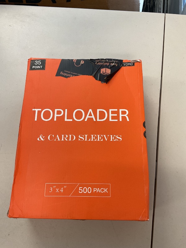 Photo 1 of QTYORD 1000Pcs Clear Top Loaders for Cards (500Pcs Hard Plastic Card Holders & 500Pcs Card Sleeves) 3" x 4" Toploaders, Card Protector Sleeves for Baseball Cards, Standard Trading Cards