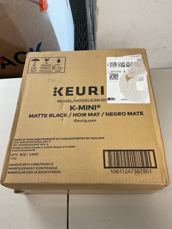 Photo 1 of Keurig K-Mini Single Serve K-Cup Pod Coffee Maker, 6 to 12oz Brew size, with Cord Storage, Perfect for Small Spaces, Black