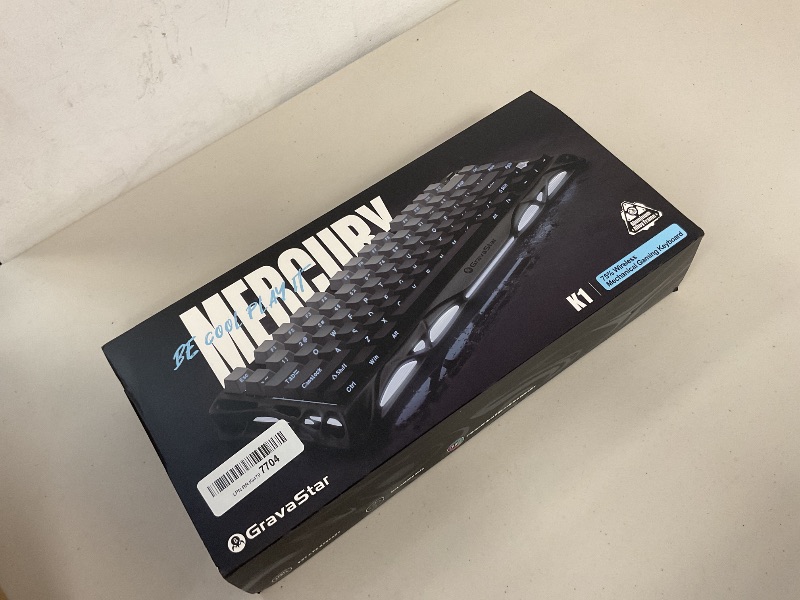 Photo 1 of GravaStar Mercury K1 75% Wireless Mechanical Gaming Keyboard, Aluminum Alloy, Gasket Compact Custom Keyboard Hot-Swap Socket, Linear Switches, RGB Backlit - Gradient Black