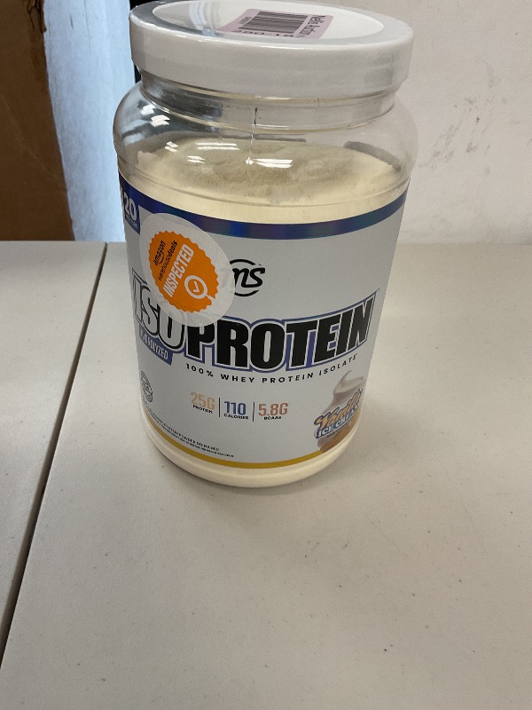 Photo 1 of Man Sports ISO-Protein Hydrolyzed 100% Pure Whey Protein Isolate Powder, Vanilla Ice Cream, 1.32 Pounds (20 Days Supply)