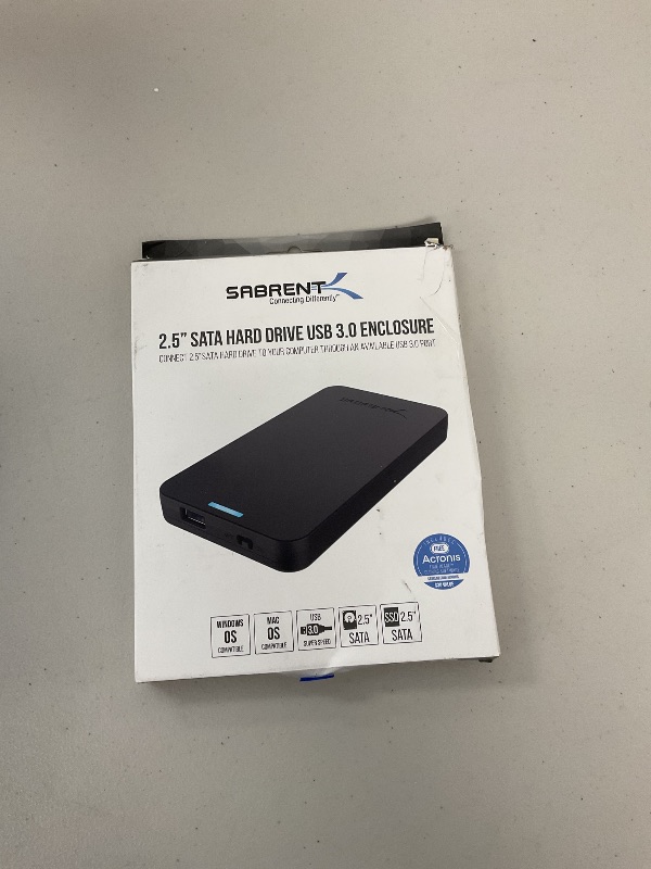 Photo 1 of SABRENT 2.5 Inch SATA to USB 3.0 Tool Free External Hard Drive Enclosure [Optimized for SSD, Support UASP SATA III] Black (EC-UASP)