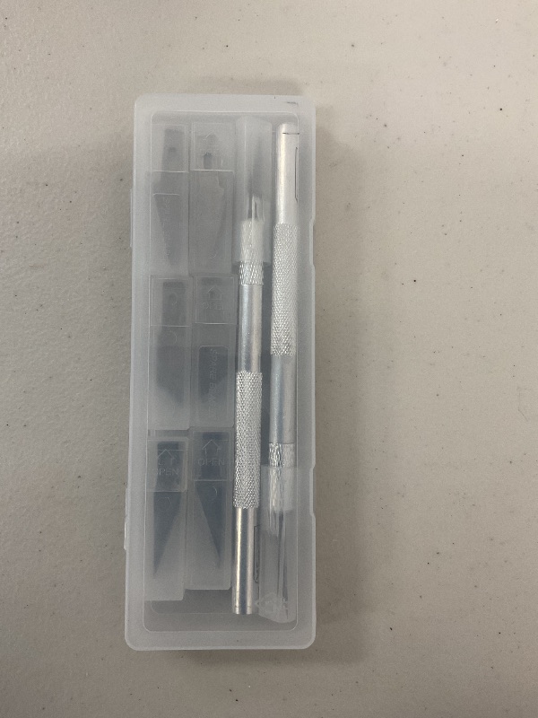 Photo 1 of XFasten Exacto Knife Set - 2 Knives with 60 Blades | Precision Craft Knife for Art, Clay, Mat, Plastic, Paper
