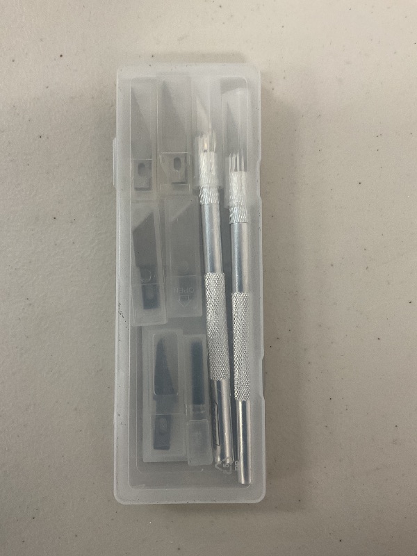 Photo 1 of XFasten Exacto Knife Set - 2 Knives with 60 Blades | Precision Craft Knife for Art, Clay, Mat, Plastic, Paper