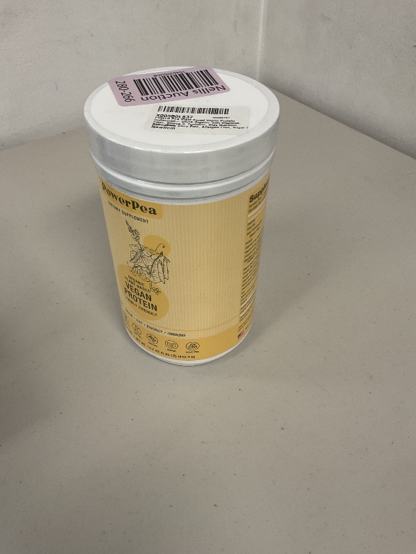 Photo 1 of POWER PEA Plant Based Vegan Protein Unflavored- USDA Organic with Vitamins, Fiber, Omega 3, Turmeric, Kids Nutrition, Non-GMO, Dairy Free, Allergen Free, Sugar & Gluten Free