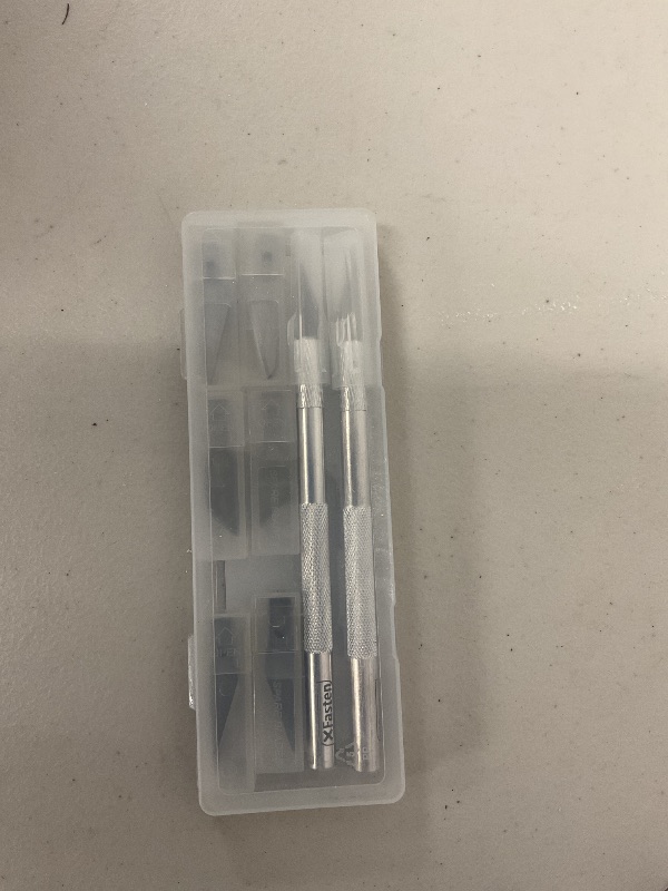 Photo 1 of XFasten Exacto Knife Set - 2 Knives with 60 Blades | Precision Craft Knife for Art, Clay, Mat, Plastic, Paper