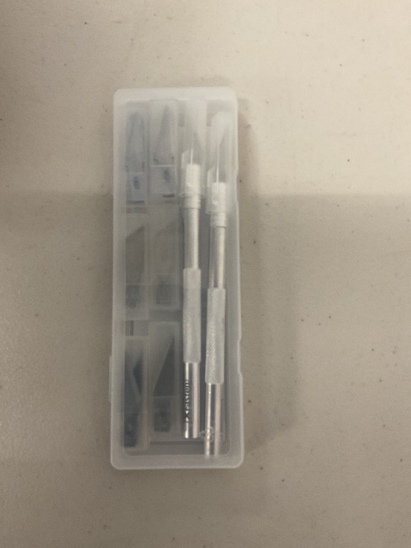 Photo 1 of XFasten Exacto Knife Set - 2 Knives with 60 Blades | Precision Craft Knife for Art, Clay, Mat, Plastic, Paper