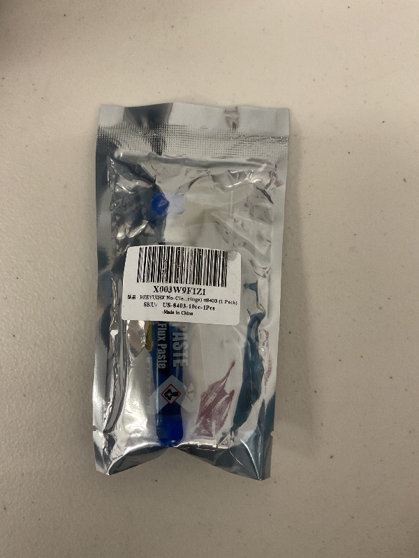 Photo 1 of BEEYUIHF No-Clean Soldering Flux Paste, Smooth Flow Solder flux for Soldering, Electronics Flux Paste for PCB/IC/BGA/SMD Repairing DIY (10mL Syringe) #8403 (1 Pack)