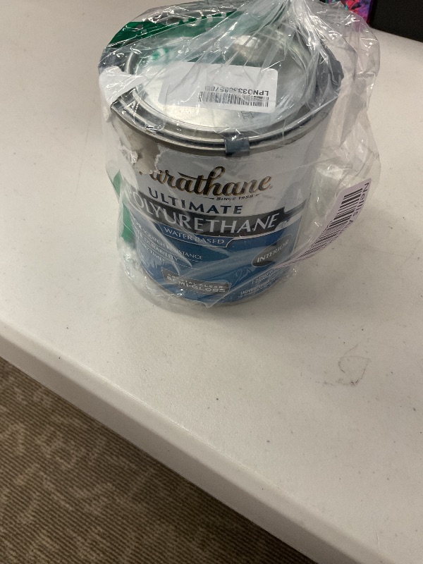 Photo 1 of Varathane 200161H Water-Based Ultimate Polyurethane, Half Pint, Semi-Gloss
