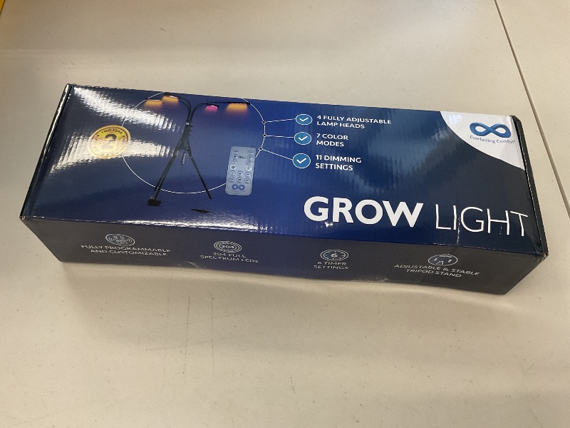 Photo 1 of Everlasting Comfort Grow Lights for Indoor Plants Full Spectrum - Plant Lights for Indoor Growing (4 Lamps), 3-18 Hour Timer, Adjustable 62" Tripod, LED Grow Lights, Plant Light for Seed Starting