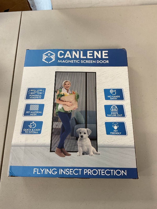 Photo 1 of CANLENE Magnetic Screen Door Left Right Side Opening Polyethylene Terephthalate Mesh Greater Than Fiberglass and Polyester Easy Install Fit Door Size