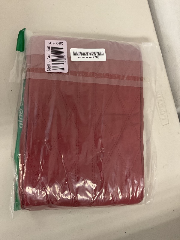 Photo 1 of Osilly Car Armrest Cover, Auto Leather Waterproof Center Middle Console Cover Pad, Vehicle Memory Foam Armrest Seat Box Cushion Protector, Universal for SUV, Truck, RV and More (Wine Red)