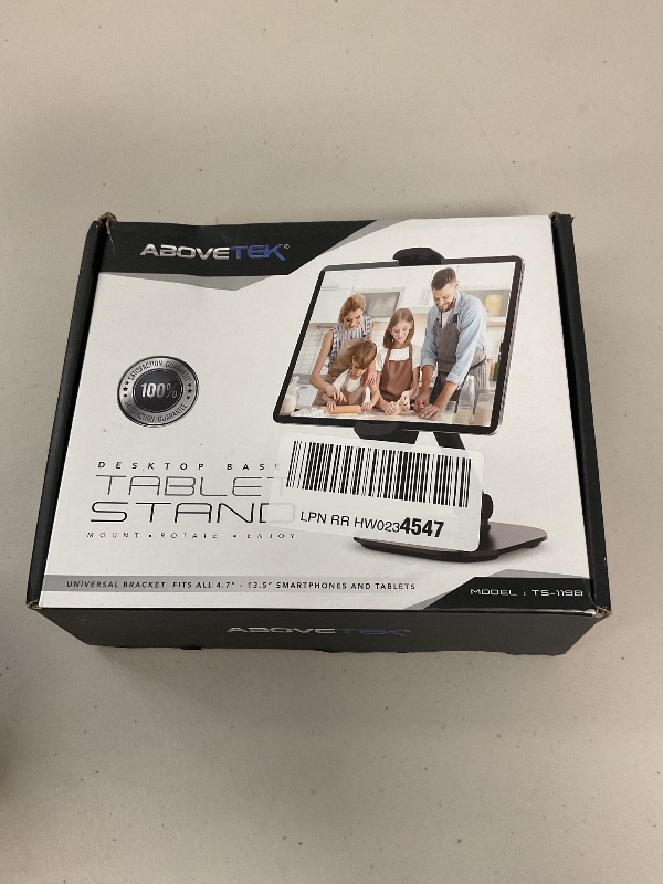 Photo 1 of AboveTEK Upgraded Desktop Tablet Stand, 360° Swivel Tablet & Phone Desk Mount Holders for Any 4.7''-13.5'' Display iPad/Cell Phones, Stylish & Sturdy Stands for Store Office Showcase Reception (Black)