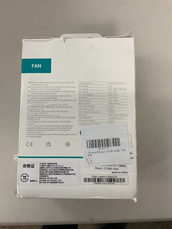 Photo 1 of CF120 Plus 3Pack 120mm ARGB Case Fans with Controller,RGB Aura SYNC |1800RPM |52.5CFM, Quiet Under 28.8dB(A),for ATX/MATX PC Case Fan