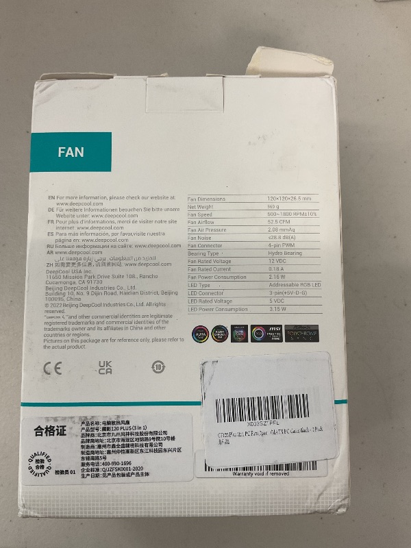 Photo 1 of CF120 Plus 3Pack 120mm ARGB Case Fans with Controller,RGB Aura SYNC |1800RPM |52.5CFM, Quiet Under 28.8dB(A),for ATX/MATX PC Case Fan