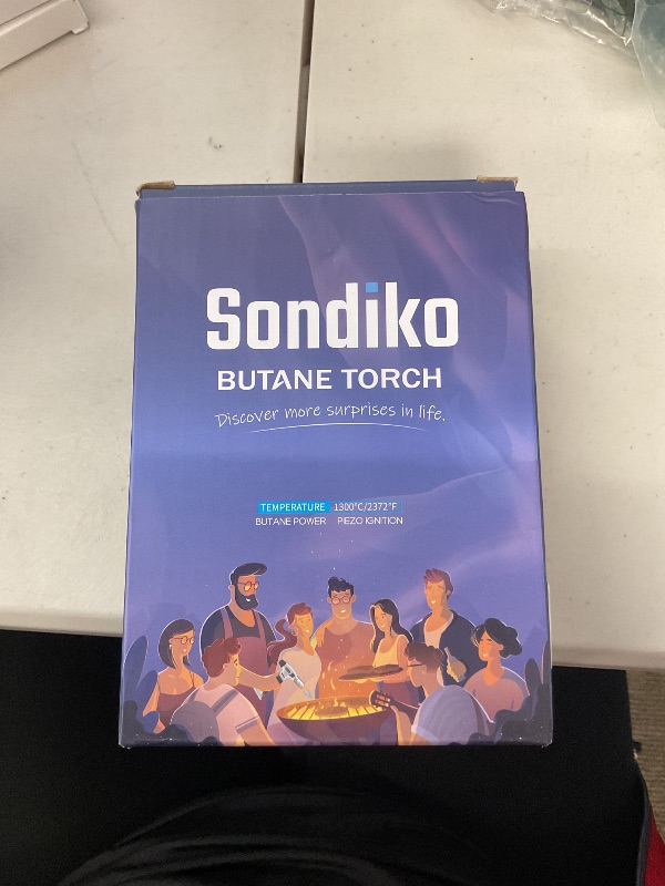 Photo 1 of Sondiko Butane Torch with Fuel Gauge S907, Refillable Soldering Torch with Adjustable Flame for Welding, Resin Art, Industrial(Butane Gas Not Included)