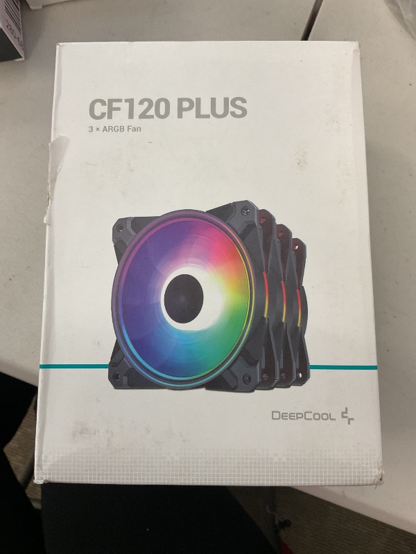 Photo 1 of CF120 Plus 3Pack 120mm ARGB Case Fans with Controller,RGB Aura SYNC |1800RPM |52.5CFM, Quiet Under 28.8dB(A),for ATX/MATX PC Case Fan