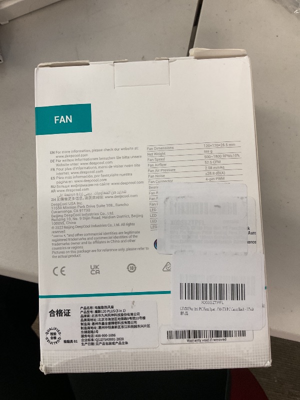 Photo 1 of CF120 Plus 3Pack 120mm ARGB Case Fans with Controller,RGB Aura SYNC |1800RPM |52.5CFM, Quiet Under 28.8dB(A),for ATX/MATX PC Case Fan