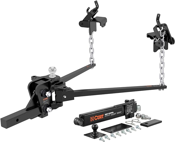Photo 1 of CURT 17322 Short Trunnion Bar Weight Distribution Hitch with Sway Control, Up to 10K, 2-In Shank, 2-5/16-Inch Ball