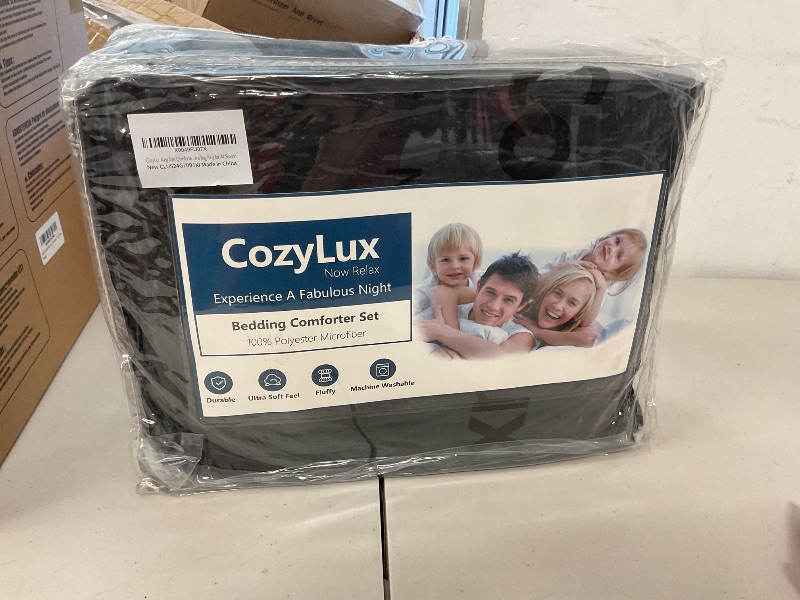 Photo 1 of CozyLux Black King Size Comforter Set 7 Pieces King Bed in a Bag Bedding Set with Comforter