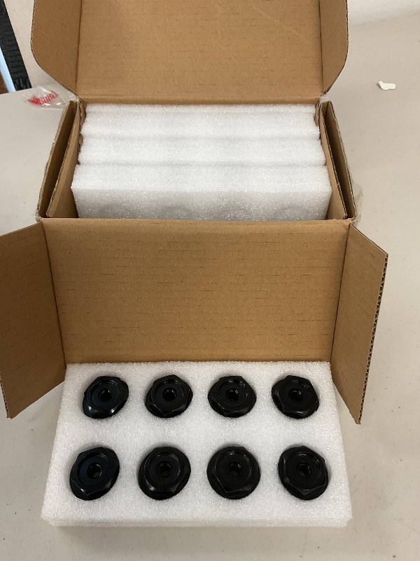 Photo 1 of FMhotu 32 PCS Carbon Steel Hex Nuts, Hex Nuts Assortment Kit Washer, 1 inch Hex Screw Hardware Nuts Fastener Tool, Screw Cap Covers Nuts and Bolts for Decorating Outdoor Pergolas, Pavilions,Decks