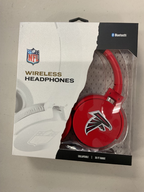 Photo 1 of NFL Atlanta Falcons Wireless Bluetooth Headphones, Team Color