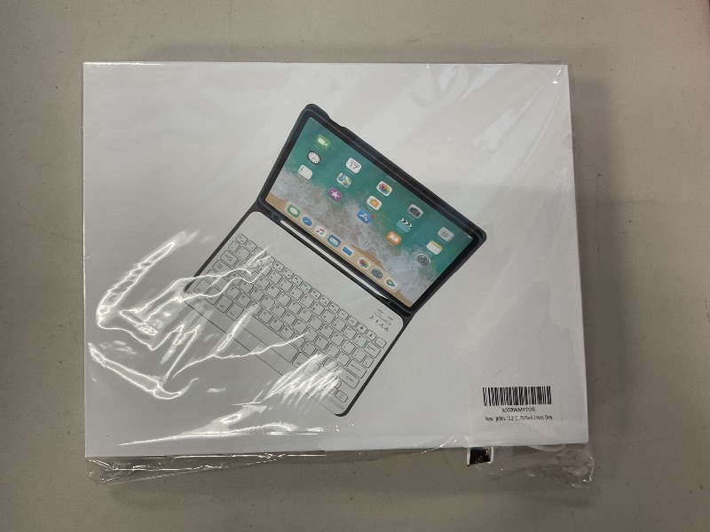 Photo 1 of JKSML 10.2 inch Case with Keyboard for iPad 9th/8th/7th Generation [Built-in Pencil Holder] Rechargeable Wireless Bluetooth Keyboard (Quick Connection), Auto Wake/Sleep, Soft Silicone Cover, Gray