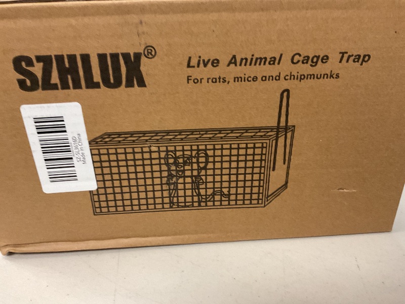 Photo 1 of SZHLUX Rat Trap,Mouse Traps Work for Indoor and Outdoor,Small Rodent Animal-Mice Voles Hamsters Cage,Catch and Release(Medium), Silver (SZ-SL3616D)