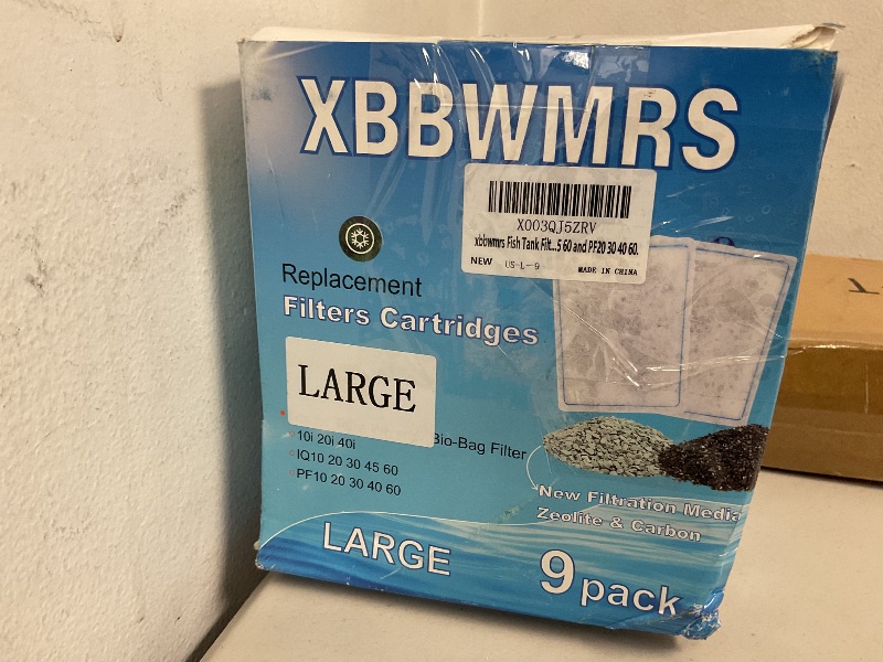 Photo 1 of 9 Count Assembled Large Filter Cartridges Compatible with Tetra Whisper Bio-Bag Filters 20i 40i IQ20/30/45/60 PF20/30/40/60, Large Replacement Filter Cartridges for Whisper Filters & Aquariums