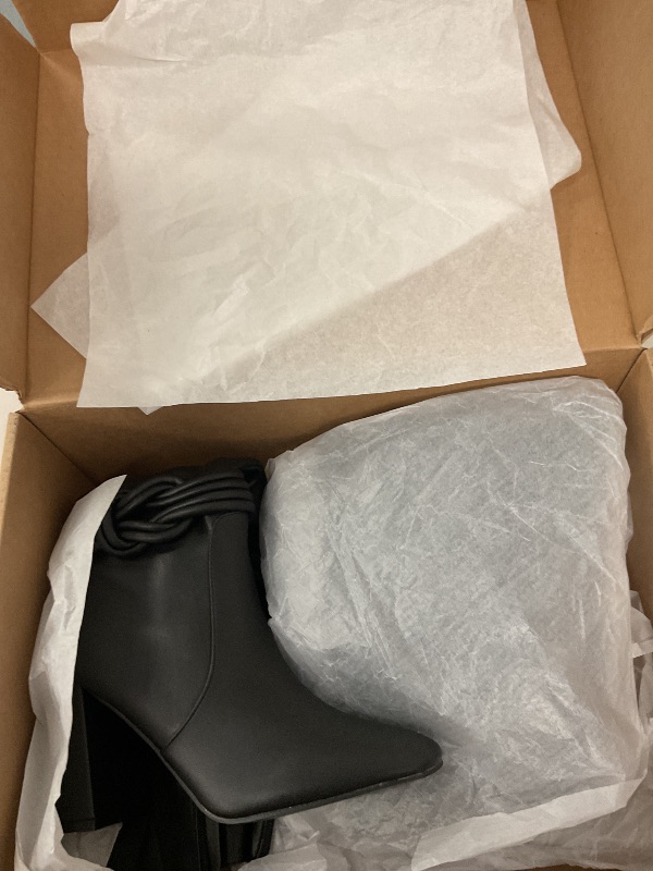 Photo 1 of YOKI Women's Knotted Quilt In Angled Heel Tall knee high boots, Black, 7.5 M US