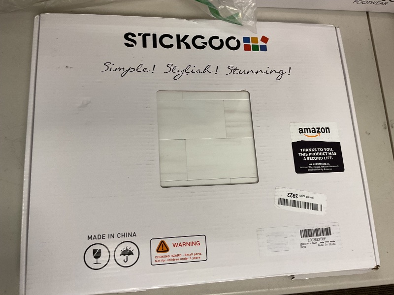 Photo 1 of STICKGOO 10-Sheet Subway Tile Peel and Stick Backsplash, Star White Marble Look Dolomite Kitchen Backsplash Wall Tile, PVC Stick on Backsplash for Kitchen