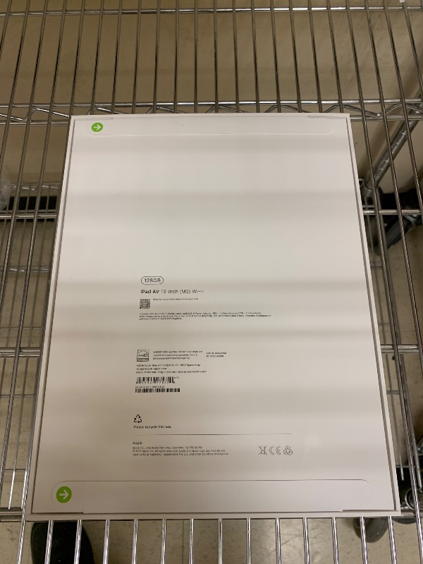 Photo 1 of Apple iPad Air 13-inch with M3 chip Built for Apple Intelligence, Liquid Retina Display, 128GB, 12MP Front/Back Camera, Wi-Fi 6E, Touch ID, All-Day Battery Life — Space Gray